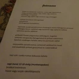 Jedermann Budapest - Étlap/itallap