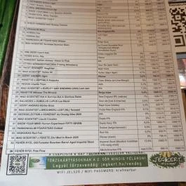 Jégkert - Budai Sörkert Budapest - Étlap/itallap