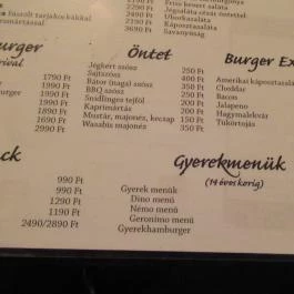 Jégkert - Budai Sörkert Budapest - Étlap/itallap