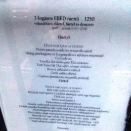 Jelen Bisztró, Budapest - Étlap/itallap