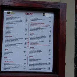 Kacsa Vendéglő Budapest - Étlap/itallap
