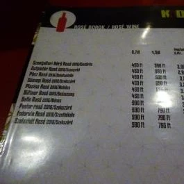 Kadarka Borbár & Borkereskedés Budapest - Étlap/itallap
