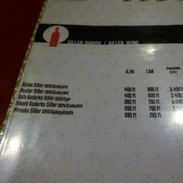 Kadarka Borbár & Borkereskedés Budapest - Étlap/itallap
