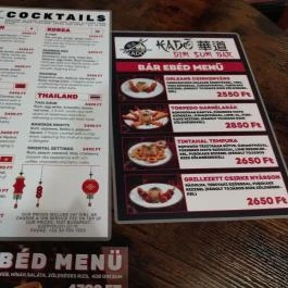 KADO Dim Sum & Cocktail Budapest - Étlap/itallap