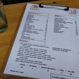 Kaffa - Opera Budapest - Étlap/itallap