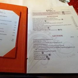 Kakas Étterem Budapest - Étlap/itallap