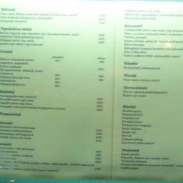 Kakukk Vendéglő Budapest - Étlap/itallap