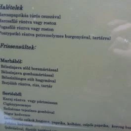 Kakukk Vendéglő Budapest - Étlap/itallap