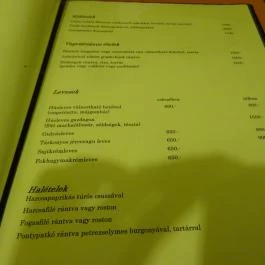 Kakukk Vendéglő Budapest - Étlap/itallap
