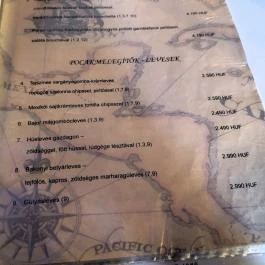 Kalóz Fregatt Étterem Tata - Étlap/itallap