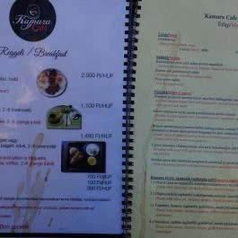 Kamara Café & Bistro Budapest - Étlap/itallap