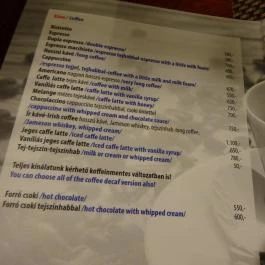 Kamara Café & Bistro Budapest - Étlap/itallap
