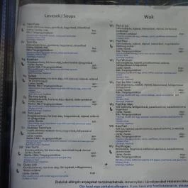 Kao Hom Thai Soup & Wok Budapest - Étlap/itallap