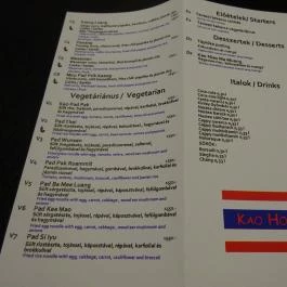 Kao Hom Thai Soup & Wok Budapest - Étlap/itallap