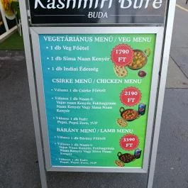Kashmiri Büfé Buda Budapest - Étlap/itallap