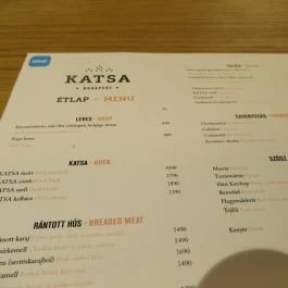 Katsa - Árkád Budapest - Étlap/itallap