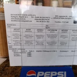 Kavalkád Étterem Gyöngyös - Étlap/itallap