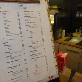 Kávé Pacza Budapest - Étlap/itallap