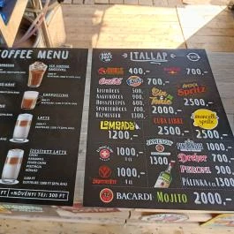 Kávé Placc Sástó, Gyöngyös - Étlap/itallap