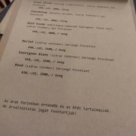 Kávébab Kávézó Budapest - Étlap/itallap