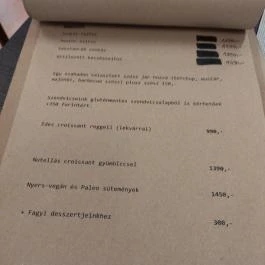 Kávébab Kávézó Budapest - Étlap/itallap