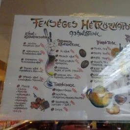 Kávészaküzlet Budapest - Étlap/itallap