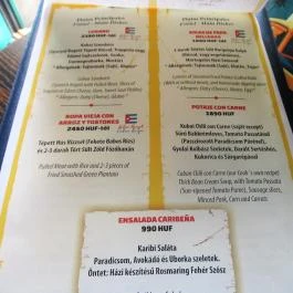 Ké Bolá Budapest - Étlap/itallap