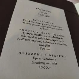 Kéhli Vendéglő Budapest - Étlap/itallap