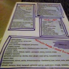 Kék Ló Fashion Pub Budapest - Étlap/itallap