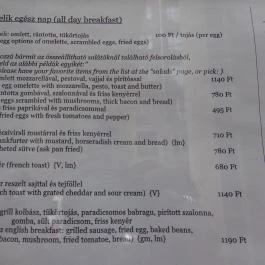 Keksz Budapest - Étlap/itallap