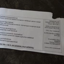 Keksz Budapest - Étlap/itallap