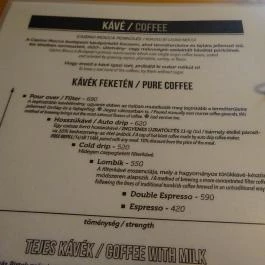 Kelet Kávézó & Galéria, Budapest - Étlap/itallap