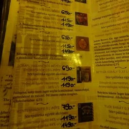 Kelta Pub, Budapest - Étlap/itallap