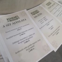 Kemenes Cukrászda & Bisztró Budapest - Étlap/itallap