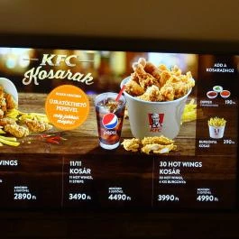 Kentucky Fried Chicken - Király utca Budapest - Étlap/itallap