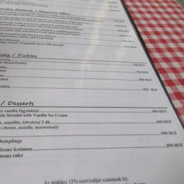 Kereskedőház Étterem és Kávézó, Szentendre - Étlap/itallap