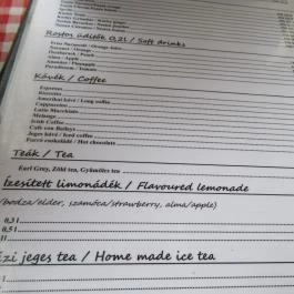 Kereskedőház Étterem és Kávézó, Szentendre - Étlap/itallap