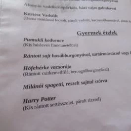 Kertész Csárda Székesfehérvár - Étlap/itallap