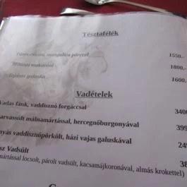 Kertész Csárda Székesfehérvár - Étlap/itallap