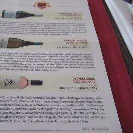 Kertész Csárda Székesfehérvár - Étlap/itallap