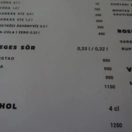 Khan Food & Bar Budapest - Étlap/itallap