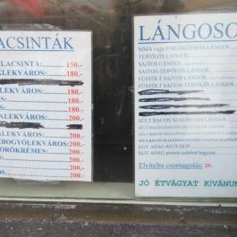 Király Lángos Budapest - Étlap/itallap