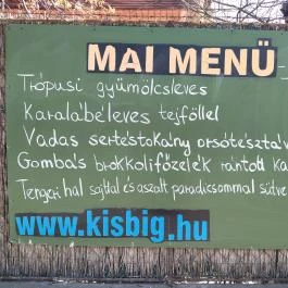 Kisbig Kifőzde Budapest - Étlap/itallap