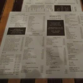 Kisesti Budapest - Étlap/itallap