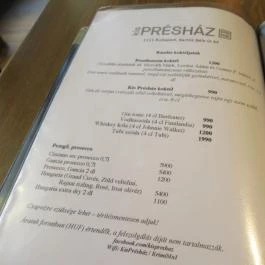 KisPrésház Budapest - Egyéb