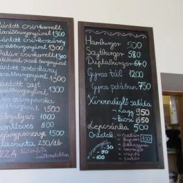 Kisvendéglő Tolcsva - Étlap/itallap