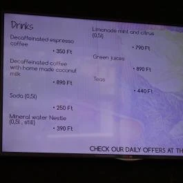 Kitchen of Health Bisztró - Dob utca, Budapest - Étlap/itallap