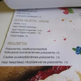 Kitchen of Health Bisztró Budapest - Étlap/itallap