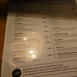 Klikk Bistrobar - Gozsdu Udvar Budapest - Étlap/itallap