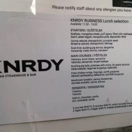 KNRDY - American Steakhouse & Bar Budapest - Egyéb